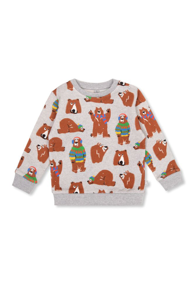 Shop Stella Mccartney Kids Bear Printed Crewneck Sweatshirt In Multi