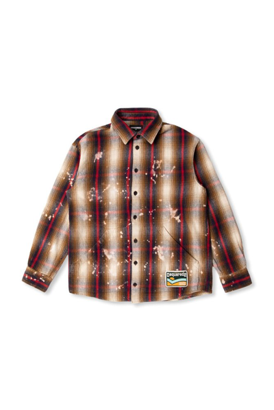 Shop Dsquared2 Kids Bleached Checked Long In Multi