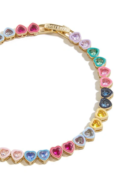 Shop Baublebar Kali Heart Stretch Bracelet In Gold Multi