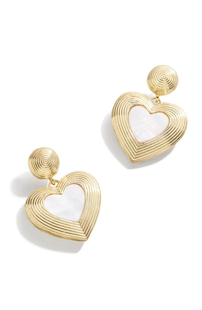 Shop Baublebar Heart Drop Earrings In Gold