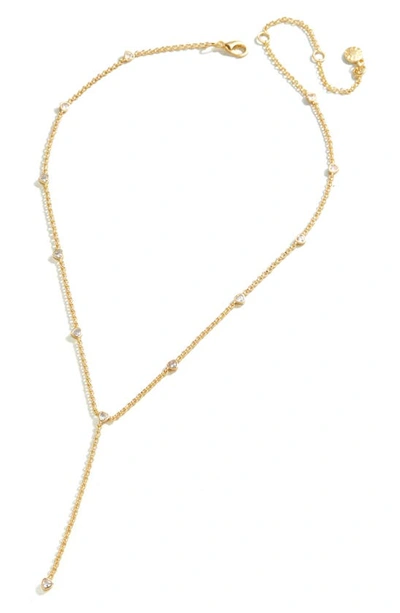 Shop Baublebar Heart Stone Y-necklace In Gold