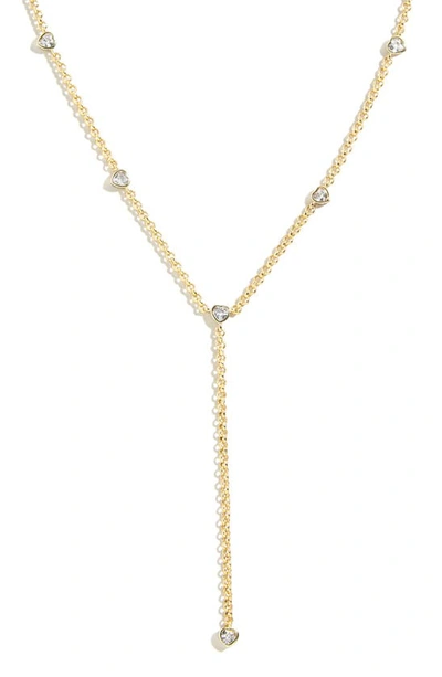 Shop Baublebar Heart Stone Y-necklace In Gold