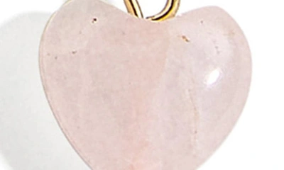 Shop Baublebar Juno Rose Quartz Linear Drop Earrings In Pink
