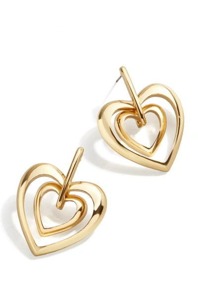 Shop Baublebar Nested Heart Drop Earrings In Gold