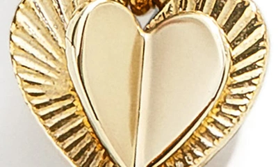 Shop Baublebar Linear Drop Heart Earrings In Gold