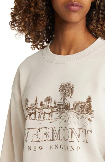 Shop Golden Hour Vermont Farm Graphic Sweatshirt In Washed Morn