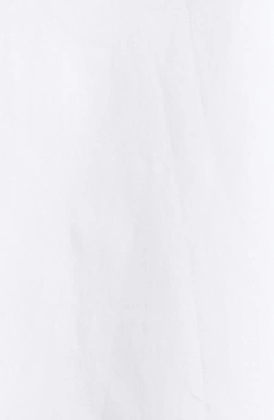 Shop Veronica Beard Rae Button Long Sleeve Mini Shirtdress In White