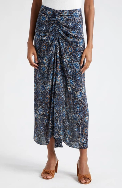 Shop Veronica Beard Limani Floral Maxi Skirt In Print Black Multi