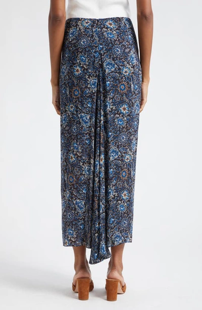 Shop Veronica Beard Limani Floral Maxi Skirt In Print Black Multi
