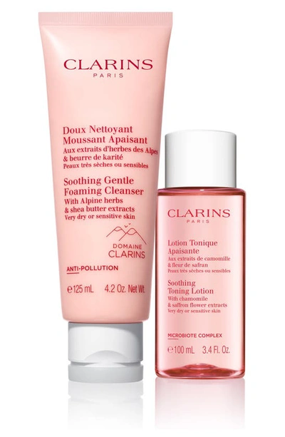 Shop Clarins Soothing Cleansing Duo (limited Edition) $45 Value