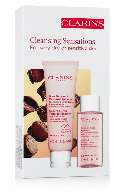 Shop Clarins Soothing Cleansing Duo (limited Edition) $45 Value