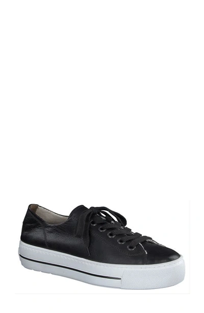 Shop Paul Green Bixby Platform Sneaker In Black Leather