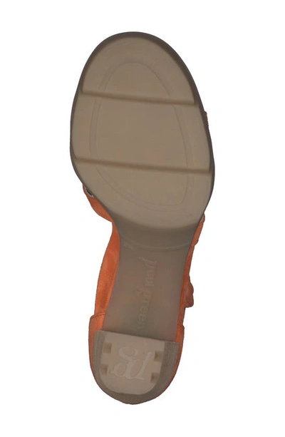 Shop Paul Green Sassy Ankle Strap Sandal In Papaya Suede