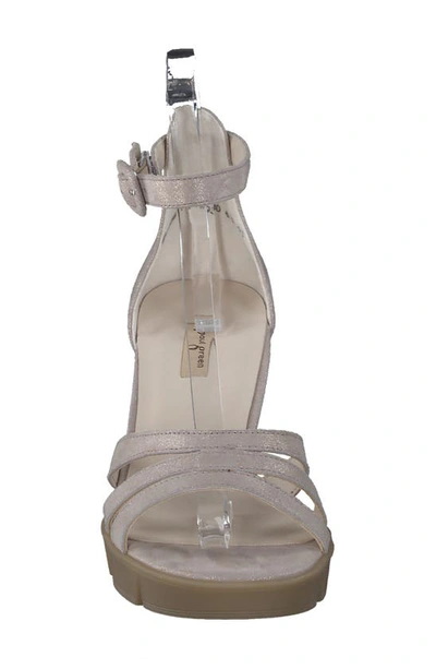 Shop Paul Green Sassy Ankle Strap Sandal In Cachemire Metallic Suede