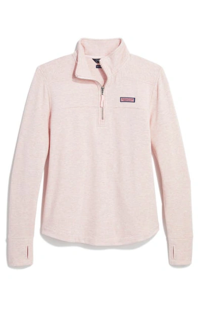 Shop Vineyard Vines Shimmer Dreamcloth Half Zip Sweatshirt In Strawberry Cream Heather