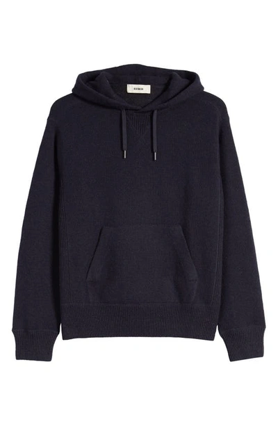 Shop Buck Mason Wool & Cashmere Sweater Hoodie In Dark Navy