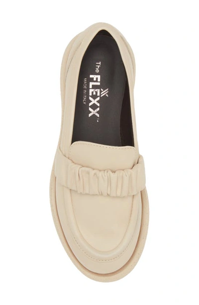 Shop The Flexx Freya Ruched Platform Loafer In Beige