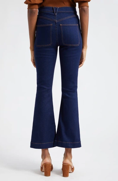 Shop Veronica Beard Carson High Waist Ankle Flare Jeans In Oxford