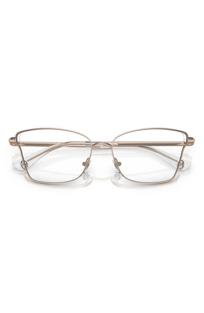 Shop Michael Kors Radda 55mm Rectangular Optical Glasses In Rose Gold
