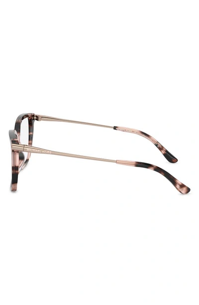 Michael Kors Shenandoah 53mm Square Optical Glasses In Pink Tortoise