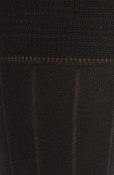 Shop Edward Armah Pima Cotton Blend Rib Dress Socks In Black