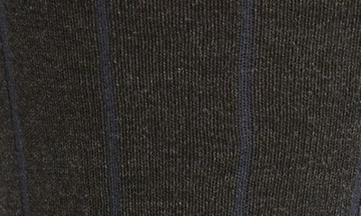 Shop Edward Armah Pima Cotton Blend Rib Dress Socks In Charcoal