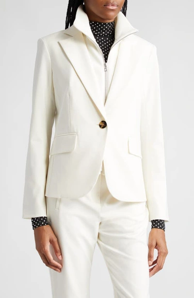 Shop Veronica Beard Tyra Dickey Jacket In Off-white