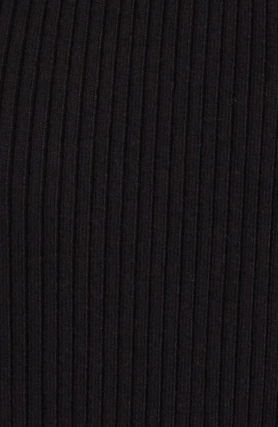 Shop Rails Rosalie Rib Long Sleeve Cotton Blend Midi Sweater Dress In Black
