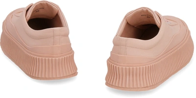 Shop Jil Sander Canvas Chunky Sneakers In Salmon Pink