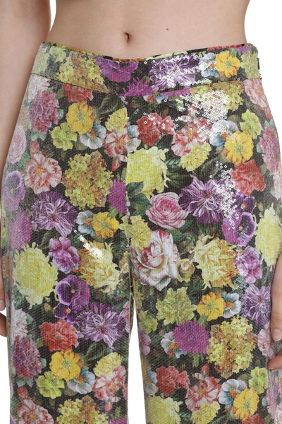 Shop Max Mara Studio Zaino Sequined Trousers In Multicolor