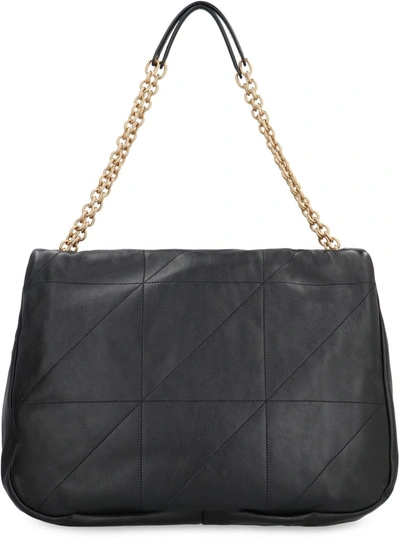 Shop Saint Laurent Jamie 4.3 Leather Shoulder Bag In Black