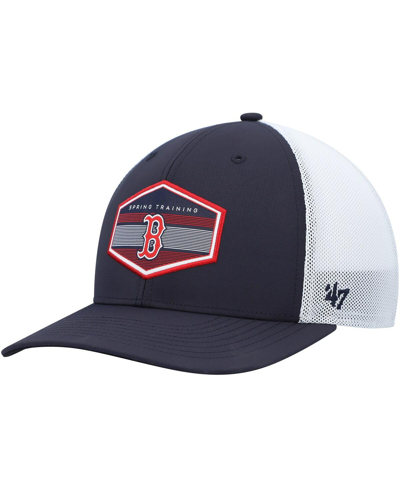 Shop 47 Brand Men's ' Navy, White Boston Red Sox Spring Training Burgess Trucker Snapback Hat In Navy,white