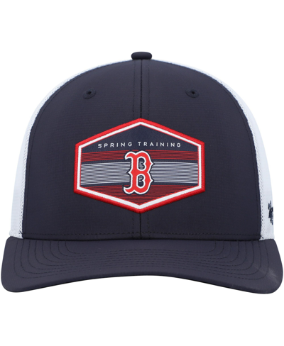 Shop 47 Brand Men's ' Navy, White Boston Red Sox Spring Training Burgess Trucker Snapback Hat In Navy,white
