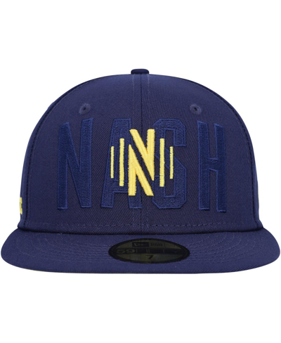 NEW ERA MEN'S NEW ERA NAVY NASHVILLE SC KICK OFF 59FIFTY FITTED HAT 