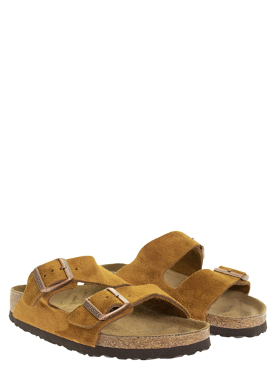 Shop Birkenstock Arizona Suede Leather Slipper