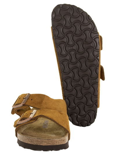 Shop Birkenstock Arizona Suede Leather Slipper