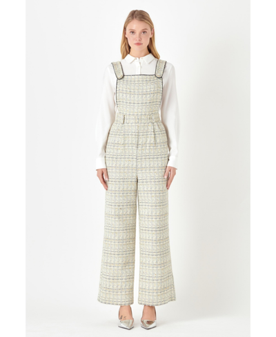 Shop English Factory Women's Tweed Overalls In Multi