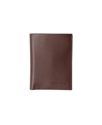 Shop Champs Men's Slim Sleeve Leather Rfid Wallet In Gift Box In Brown