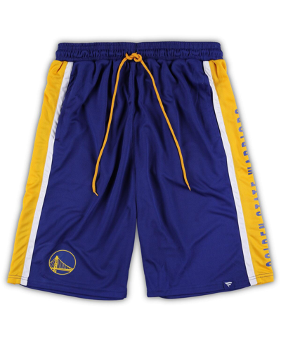 Shop Fanatics Men's  Royal Golden State Warriors Big And Tall Referee Iconic Mesh Shorts