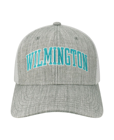 Shop Legacy Athletic Men's Heather Gray, White Unc Wilmington Seahawks Arch Trucker Snapback Hat In Heather Gray,white