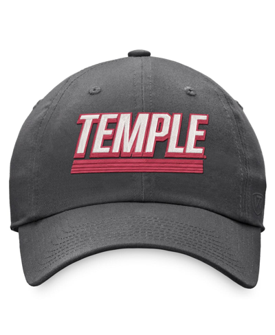 Shop Top Of The World Men's  Charcoal Temple Owls Slice Adjustable Hat