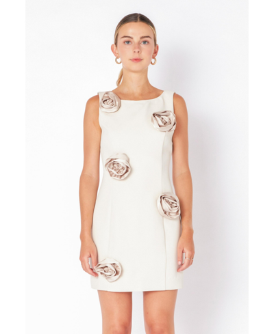 Shop Endless Rose Women's Corsage Mini Dress In Nude