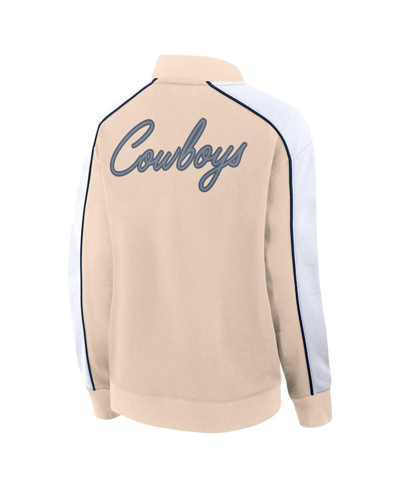 Fanatics Women's  Branded Oatmeal Dallas Stars Carry The Puck Pullover Hoodie Sweatshirt In Tan