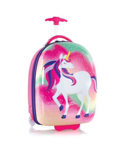 Shop Heys Kids Unicorn Round Shape Luggage In Multi,pink