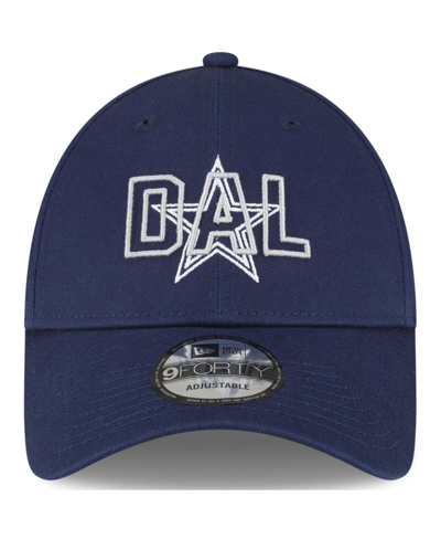 New Era Navy Dallas Cowboys Doubled 9forty Snapback Hat In Navy