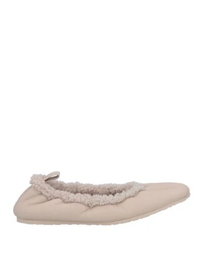 Gianvito Rossi Woman Ballet Flats Beige Size 6.5 Soft Leather In Beige