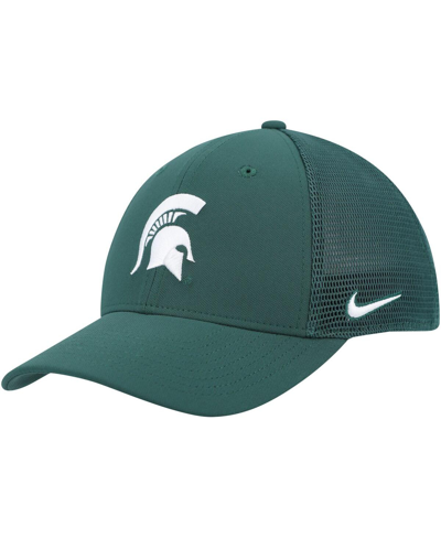 Shop Nike Men's  Green Michigan State Spartans Legacy91 Meshback Swoosh Performance Flex Hat