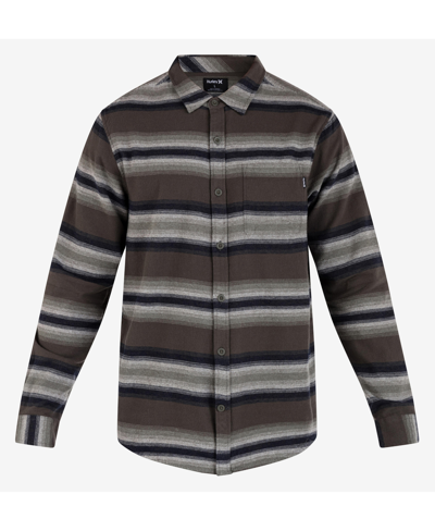 Shop Hurley Men's Portland Flannel Long Sleeve Shirt In Olive