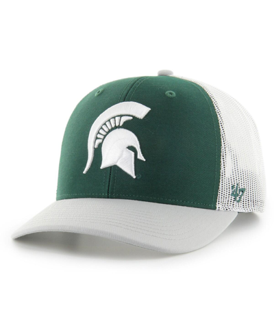 Shop 47 Brand Men's ' Green Michigan State Spartans Side Note Trucker Snapback Hat