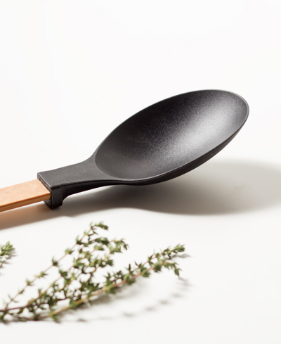Epicurean Gourmet Series Nylon Large Spoon With Black Head Handle, 14" In Natural
